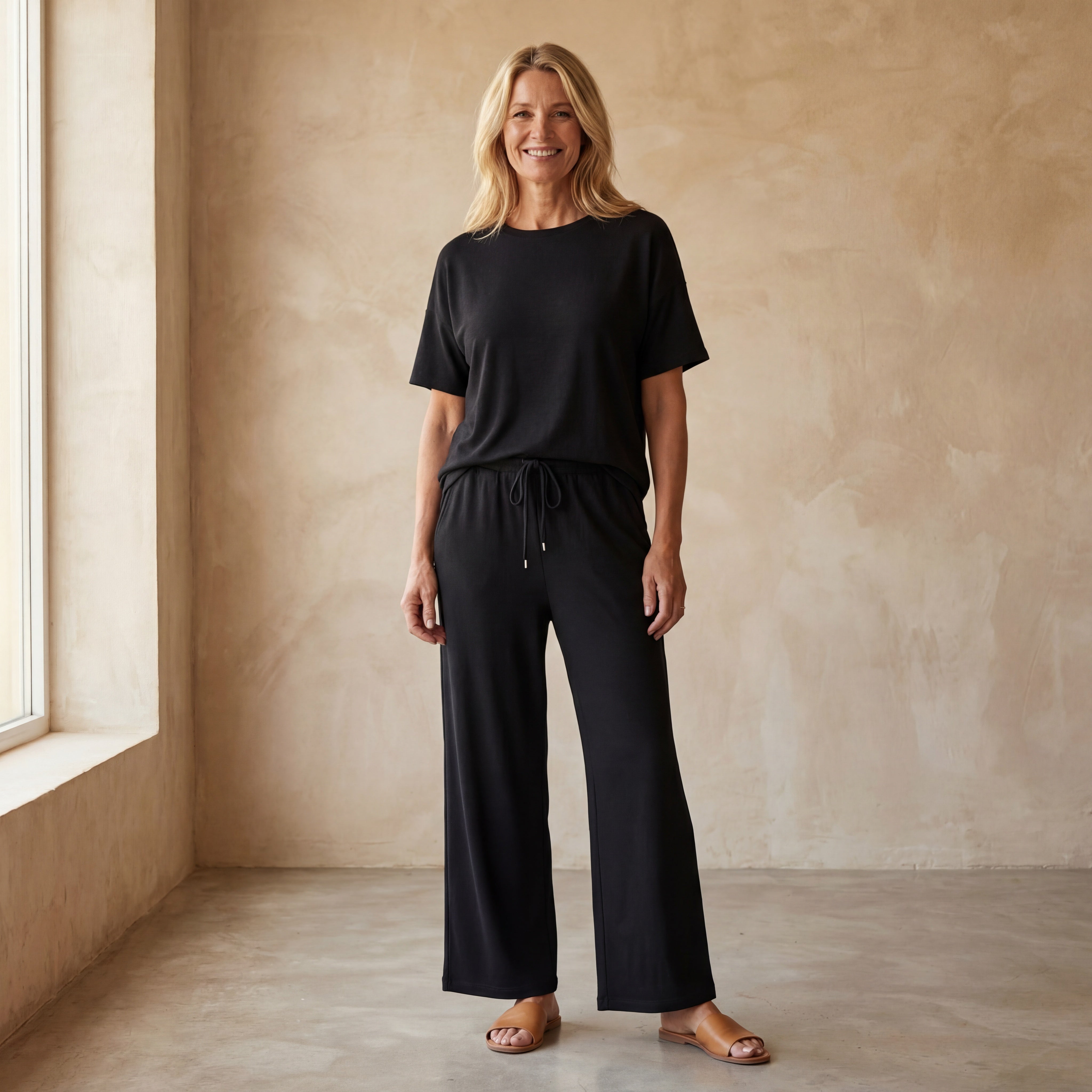 ASANARE - Soft Casual Top and Pants Set