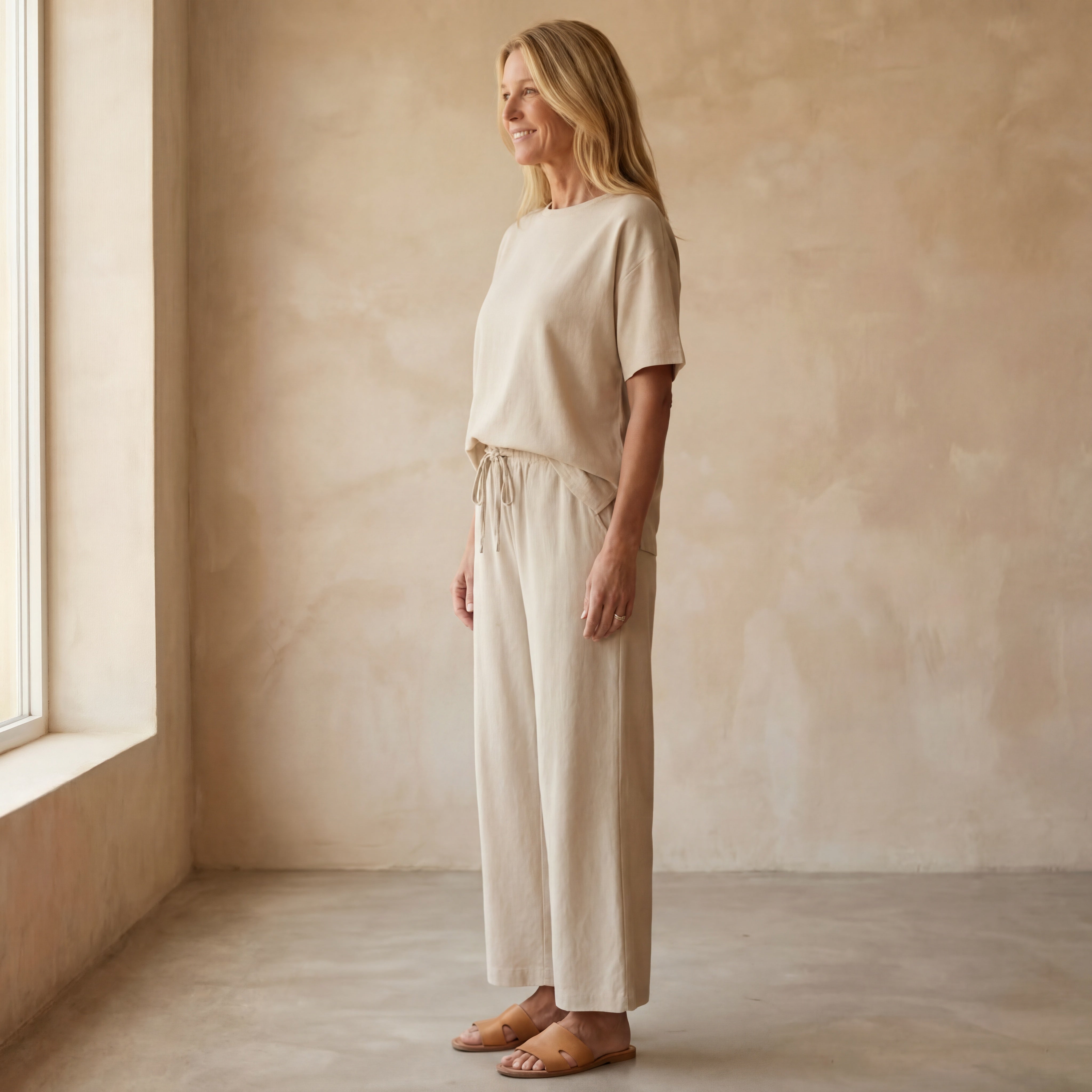 ASANARE - Soft Casual Top and Pants Set